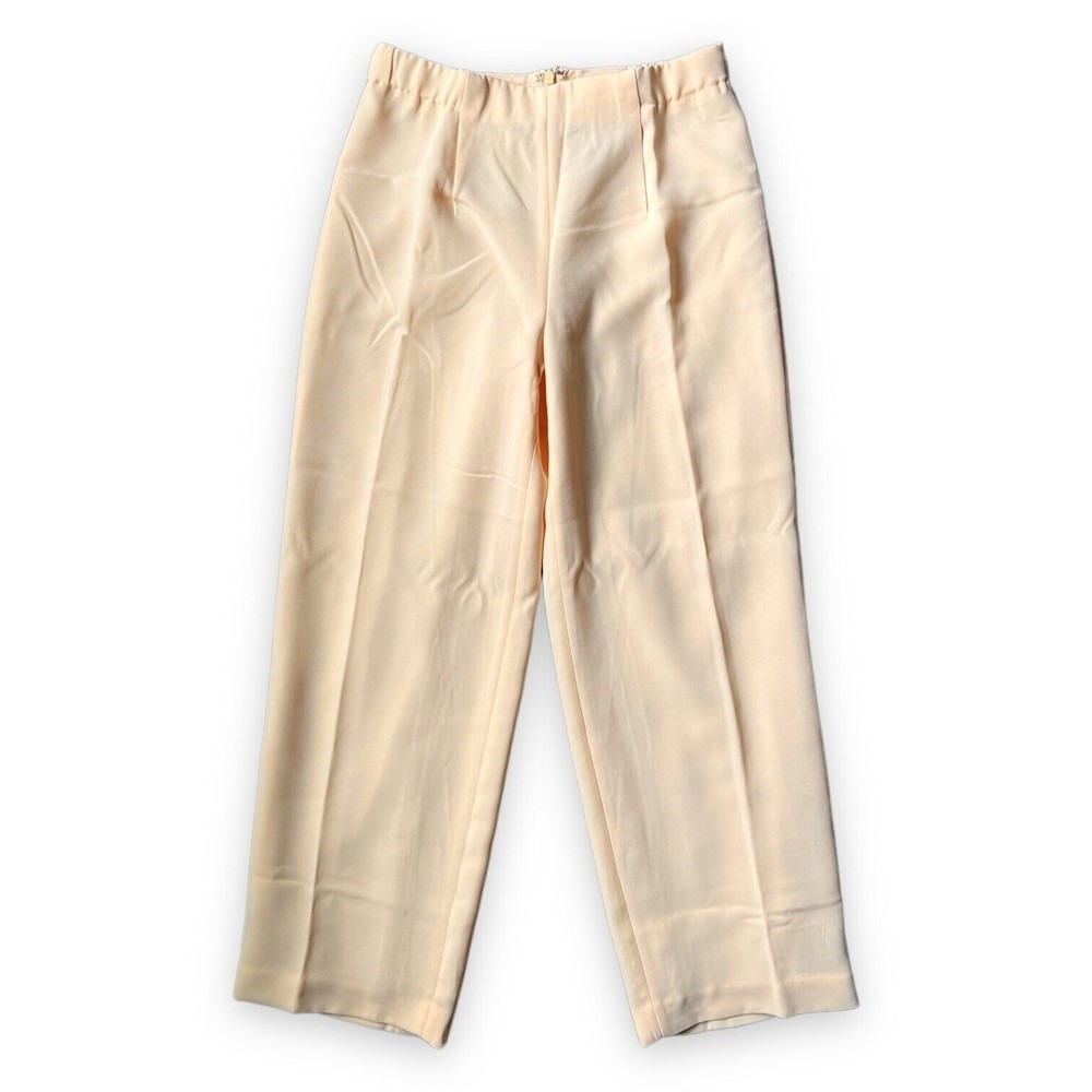 JG Hook Womens Dress Pants 8P Light Yellow Back Zip Dress Work Casual EUC Petite